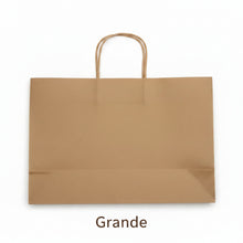 Cargar imagen en el visor de la galería, Bolsa de Regalo de Papel Kraft Natural Boutique Horizontal (Paquete con 12 Piezas) | Marca Bolpaq