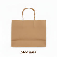 Cargar imagen en el visor de la galería, Bolsa de Regalo de Papel Kraft Natural Boutique Horizontal (Paquete con 12 Piezas) | Marca Bolpaq