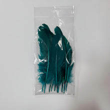 Cargar imagen en el visor de la galería, Plumas de Gallo Pintadas 15 a 20 cm (Bolsa con 10 Piezas)