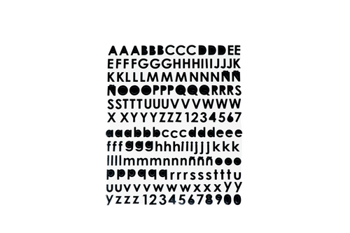 Calcomanía de letras carta