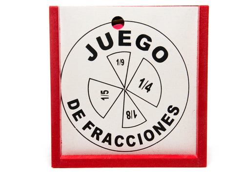 Pastel de fracciones de madera