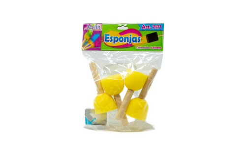 Pincel de esponja redondo grueso