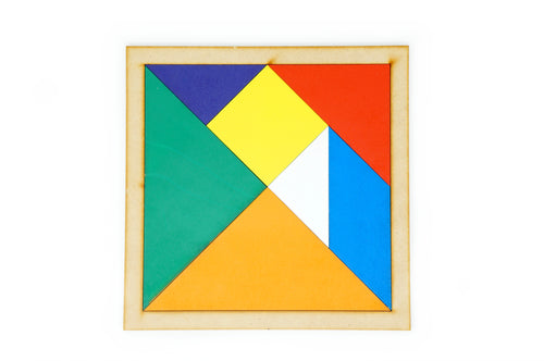 Tangram de madera pintado #2